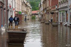 Hochwasser Weiße Elster in Greiz (Bild: W. Preißler)